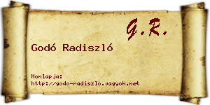 Godó Radiszló névjegykártya